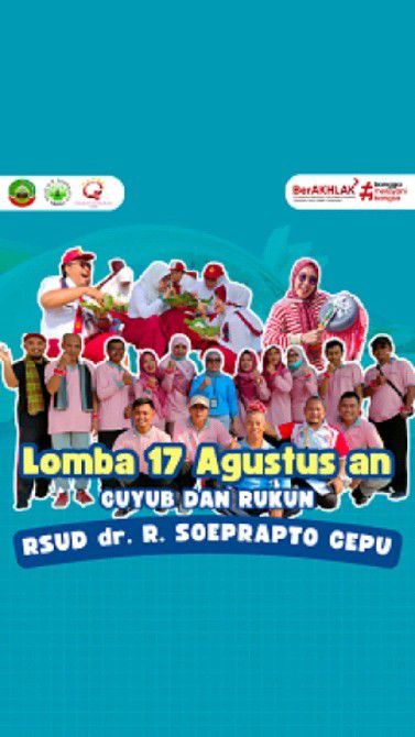 hai #sobatrsudcepu 👋🏻 Tahun ini kami menyemarakkan HUT RI ke 79 dengan lomba-lomba menarik loh~ coba spill di kolom komentar, lomba menarik kalian di tahun ini apa?