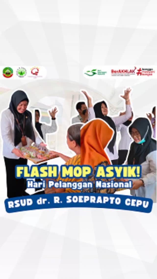 hai #sobatrsudcepu 👋🏻 Hari ini, Rabu (4/09/2024), diperingati sebagai Hari Pelanggan Nasional. RSUD Cepu memperingati hari spesial ini dengan mengadakan Flash Mop Dance Gerakan Cuci Tangan. Acara edukatif yang dikemas dengan asyik dan menarik. Lalu dilanjutkan dengan pembagian jajanan pasar untuk segenap pasien di poliklinik rawat jalan. Ada yang tadi ikut acara di RSUD Cepu? Share di kolom komentar yaa~