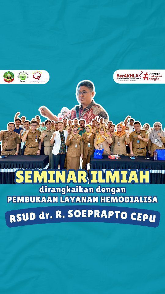 Hai #sobatrsudcepu 👋🏻Tau nggak sih kalau di RSUD dr. R. Soeprapto Cepu itu tidak hanya berfokus pada pelayanan, tapi juga pengembangan kompetensi tenaga kesehatan, seperti acara Seminar Ilmiah yang telah dilaksanakan kemarin (Selasa,01 Oktober 2024) yang dihadiri oleh jejaring puskesmas, klinik pratama dan perwakilan rumah sakit wilayah cepu dengan tema "Insulin & Diabetic Nefropati" yang disampaikan oleh dr. Pandu Herpri Sasongko, Sp.PD dan Pengenalan layanan Hemodialisa RSUD Cepu oleh dr. Eko Santoso••Dengan adanya acara ini diharapkan semua lini tenaga kesehatan dapat memberikan penanganan yang tepat untuk pasien serta meneruskan informasi layanan Hemodialisa di RSUD Cepu kepada masyarakat Cepu, Blora dan sekitarnya ya 😍••#rsudcepu #seminarilmiah #hemodialisa #hemodialisablora #hemodialisacepu