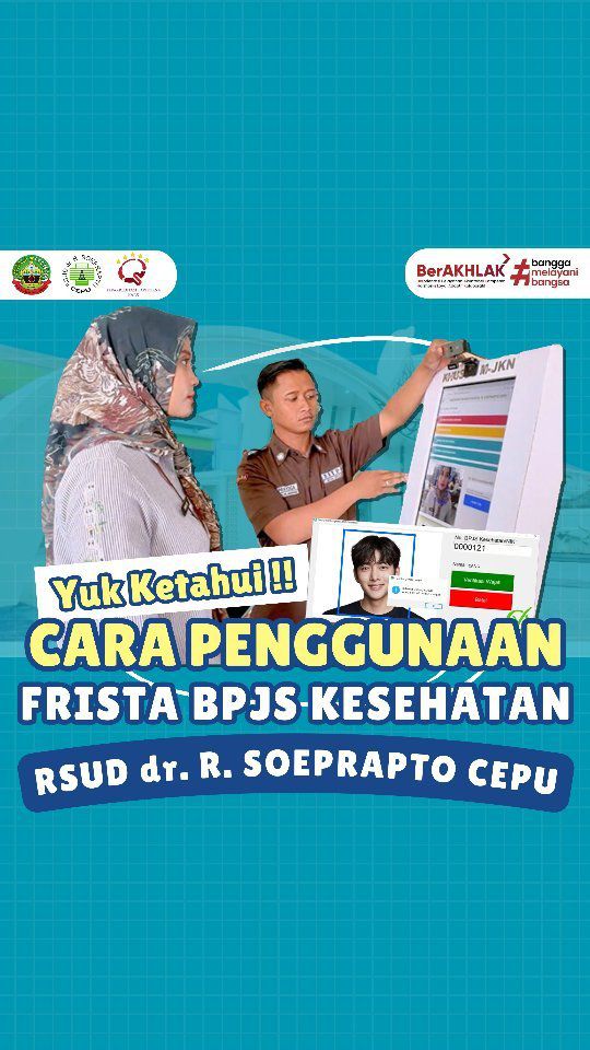 Hai #sobatrsudcepu 👋🏻Yuk ketahui langkah-langkah menggunakan FRISTA atau sistem pengenalan wajah pada saat sobat periksa di RSUD dr. R. Soeprapto Cepu••Frista BPJS Kesehatan digunakan untuk pengenalan wajah yang akan memudahkan proses verifikasi identitas dan administrasi minim kontak pasien JKN -KIS. membantu mengatasi kendala finger print sehingga meminimalisir penyalahgunaan kartu, menghindari Fraud dan juga pemalsuan data.••Jika terdapat kendala, jangan khawatir ya petugas kami akan siap membantu sobat untuk autentikasi wajah melalui FRISTA 😍#rsudcepu #fristabpjs #bpjskesehatan #infocepu #infoblora #blora